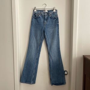 Mid rise flare jeans